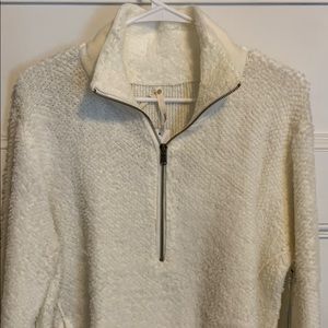 Golly Sherpa fur quarter zip pullover
